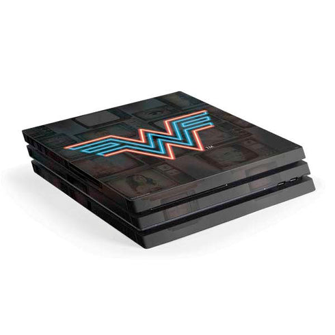 Wonder Woman 1984 (2020) Neon Logo PS4 Pro Console Skin