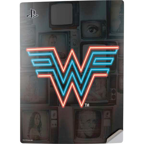 Wonder Woman 1984 (2020) Neon Logo PS5 Digital Edition Console Skin
