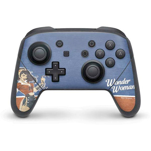 DC Comics Bombshells Wonder Woman Bombshell Nintendo Switch Pro Controller Skin