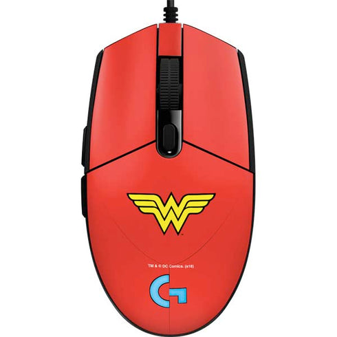 DC Comics Wonder Woman Classic Logo G203 Prodigy RGB Wired Gaming Mouse Skin