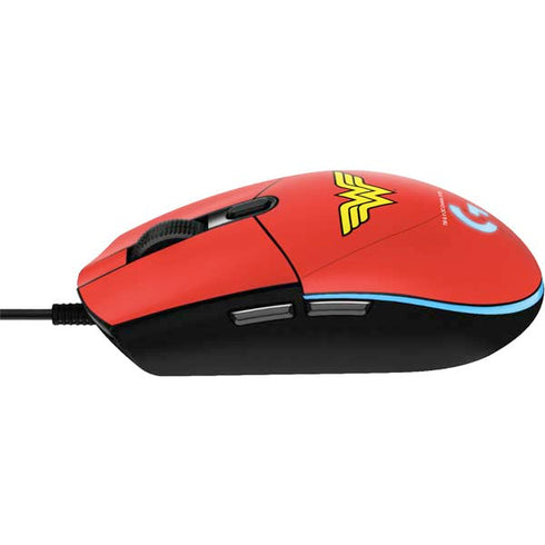DC Comics Wonder Woman Classic Logo G203 Prodigy RGB Wired Gaming Mouse Skin