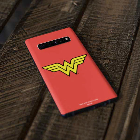 DC Comics Wonder Woman Classic Logo Galaxy S10 Plus Skin