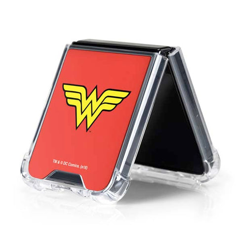 DC Comics Wonder Woman Classic Logo Galaxy Z Flip5 5G Clear Case