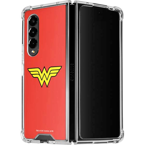 DC Comics Wonder Woman Classic Logo Galaxy Z Fold4 5G Clear Case