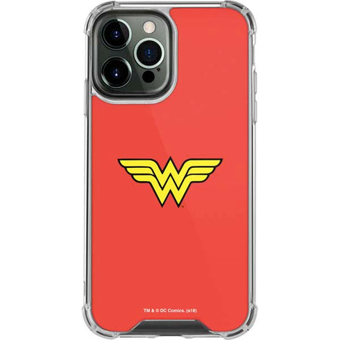 DC Comics Wonder Woman Classic Logo iPhone 14 Pro Max Clear Case