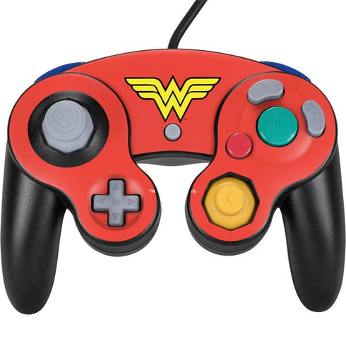 DC Comics Wonder Woman Classic Logo Nintendo GameCube Controller Skin