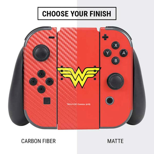 DC Comics Wonder Woman Classic Logo Nintendo Switch Bundle Skin