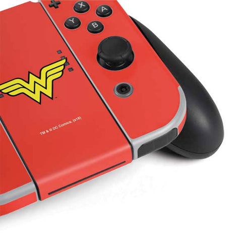 DC Comics Wonder Woman Classic Logo Nintendo Switch OLED (2021) Skin