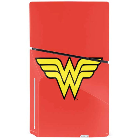 DC Comics Wonder Woman Classic Logo PS5 Slim Disk Console Skin