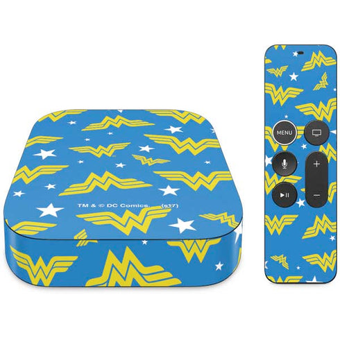 DC Comics Wonder Woman Logo Pattern Apple TV Skin