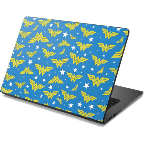 DC Comics Wonder Woman Logo Pattern Dell Chromebook Skin