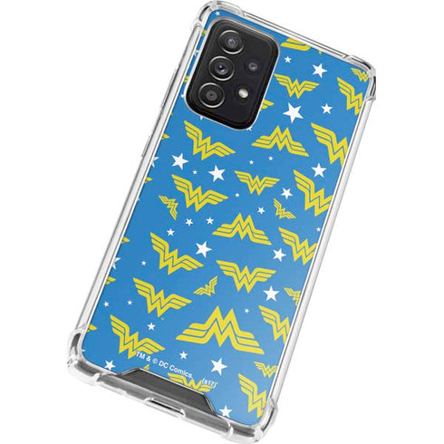 DC Comics Wonder Woman Logo Pattern Galaxy A52 5G Clear Case