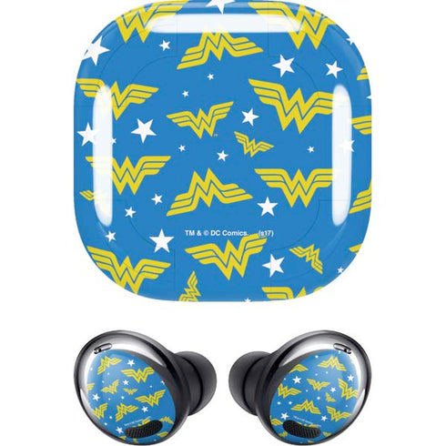 DC Comics Wonder Woman Logo Pattern Galaxy Buds Pro Skin