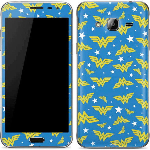DC Comics Wonder Woman Logo Pattern Galaxy J3 Skin