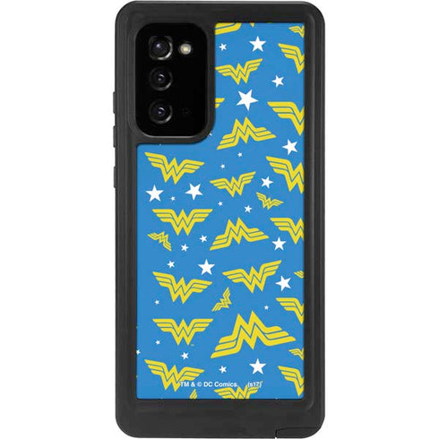 DC Comics Wonder Woman Logo Pattern Galaxy Note20 5G Waterproof Case