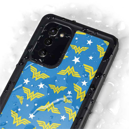 DC Comics Wonder Woman Logo Pattern Galaxy Note20 5G Waterproof Case