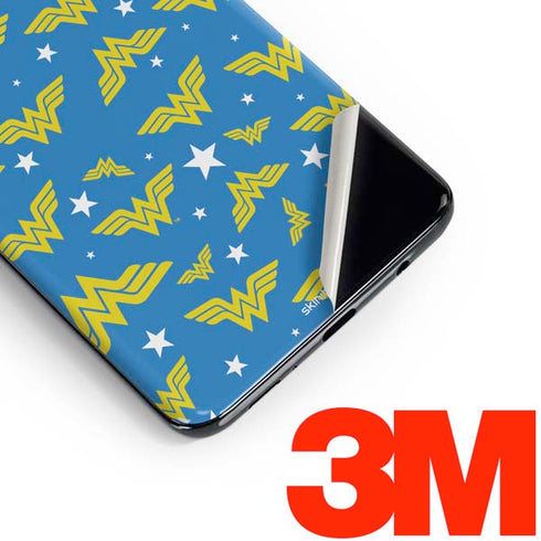 DC Comics Wonder Woman Logo Pattern Galaxy S10 Plus Skin