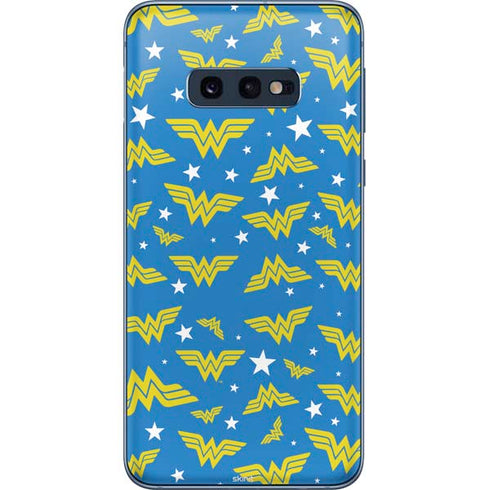 DC Comics Wonder Woman Logo Pattern Galaxy S10e Skin