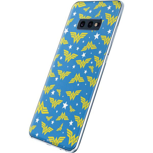 DC Comics Wonder Woman Logo Pattern Galaxy S10e Skin