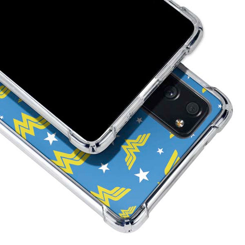 DC Comics Wonder Woman Logo Pattern Galaxy S20 FE Clear Case
