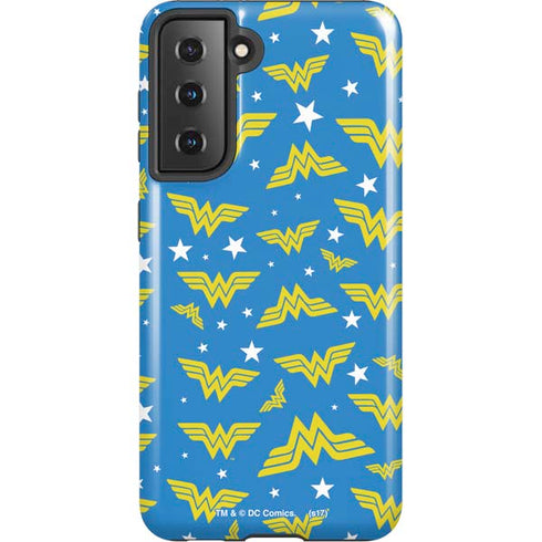 DC Comics Wonder Woman Logo Pattern Galaxy S21 5G Pro Case