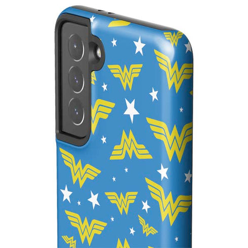 DC Comics Wonder Woman Logo Pattern Galaxy S21 5G Pro Case