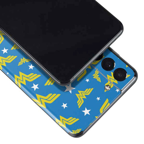 DC Comics Wonder Woman Logo Pattern Galaxy S21 5G Skin