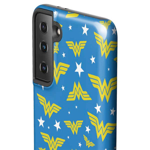 DC Comics Wonder Woman Logo Pattern Galaxy S21 FE Pro Case
