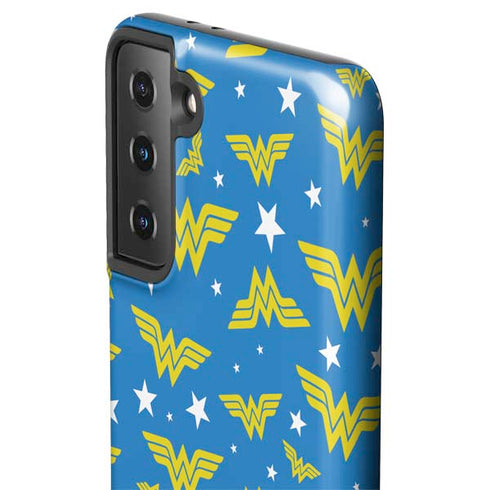 DC Comics Wonder Woman Logo Pattern Galaxy S21 Plus 5G Pro Case