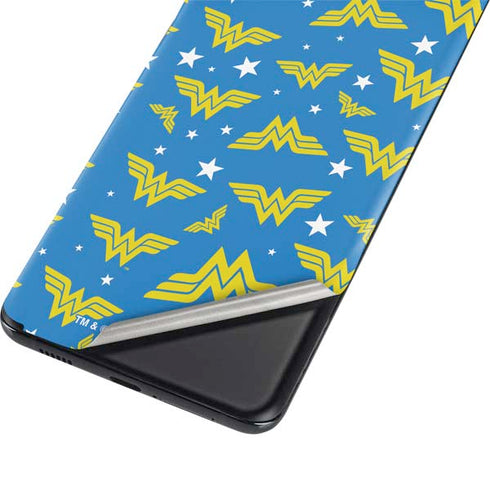 DC Comics Wonder Woman Logo Pattern Galaxy S21 Plus 5G Skin