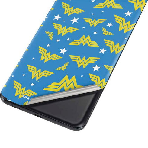 DC Comics Wonder Woman Logo Pattern Galaxy S21 Ultra 5G Skin
