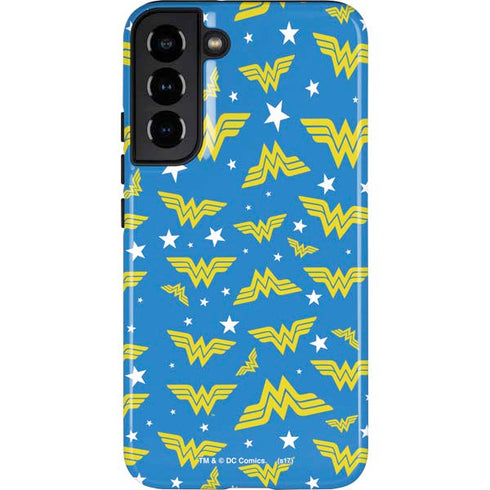 DC Comics Wonder Woman Logo Pattern Galaxy S22 Plus Pro Case