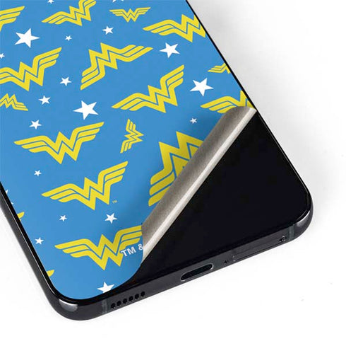 DC Comics Wonder Woman Logo Pattern Galaxy S22 Plus Skin