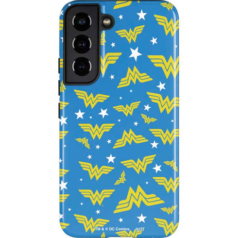 DC Comics Wonder Woman Logo Pattern Galaxy S22 Pro Case