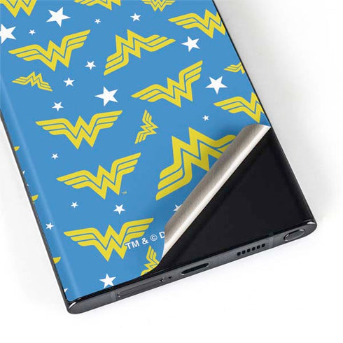 DC Comics Wonder Woman Logo Pattern Galaxy S22 Ultra Skin