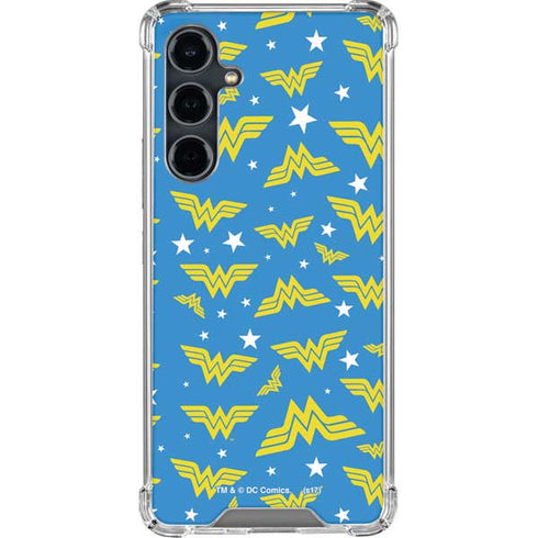 DC Comics Wonder Woman Pattern Galaxy S23 FE Clear Case