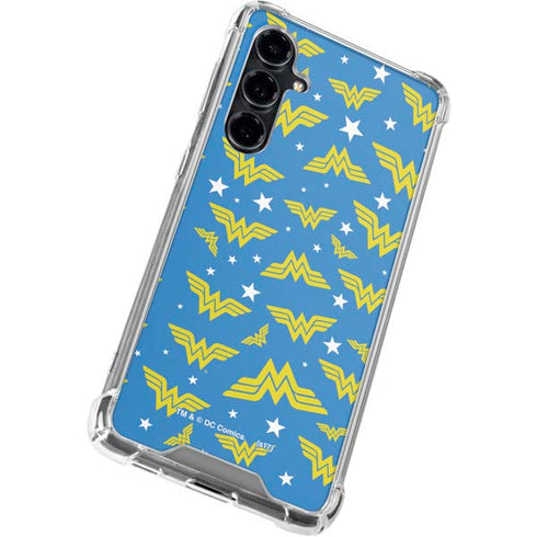 DC Comics Wonder Woman Pattern Galaxy S23 FE Clear Case