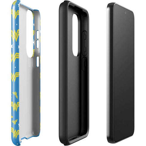 DC Comics Wonder Woman Logo Pattern Galaxy S23 Plus Pro Case