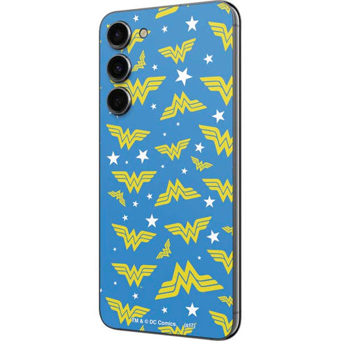 DC Comics Wonder Woman Logo Pattern Galaxy S23 Plus Skin