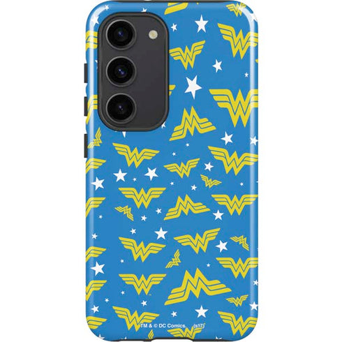 DC Comics Wonder Woman Logo Pattern Galaxy S23 Pro Case