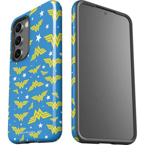DC Comics Wonder Woman Logo Pattern Galaxy S23 Pro Case