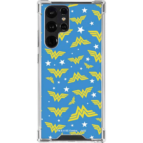DC Comics Wonder Woman Pattern Galaxy S24 Ultra Clear Case