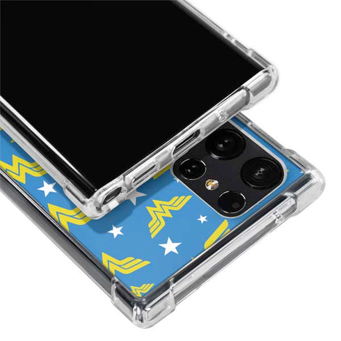 DC Comics Wonder Woman Pattern Galaxy S24 Ultra Clear Case