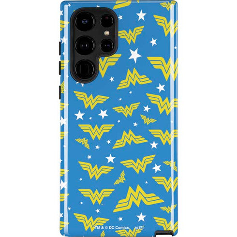 DC Comics Wonder Woman Pattern Galaxy S24 Ultra Impact Case