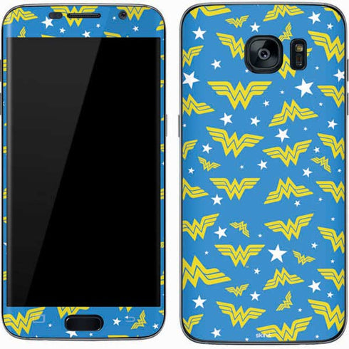 DC Comics Wonder Woman Logo Pattern Galaxy S7 Skin