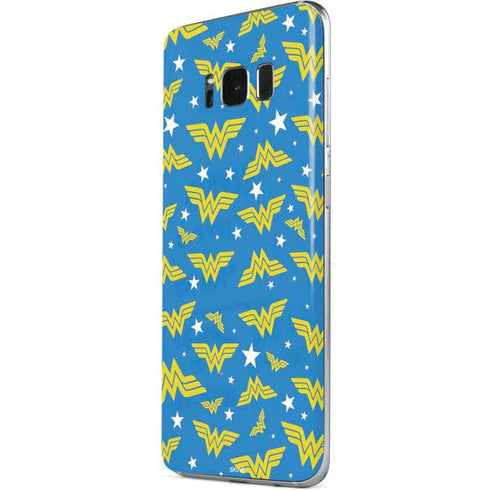 DC Comics Wonder Woman Logo Pattern Galaxy S8 Skin