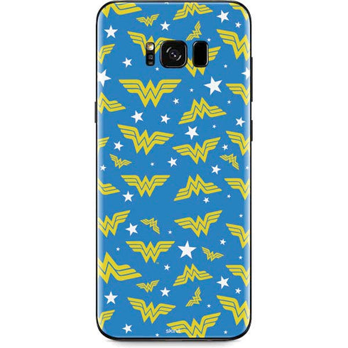 DC Comics Wonder Woman Logo Pattern Galaxy S8 Skin