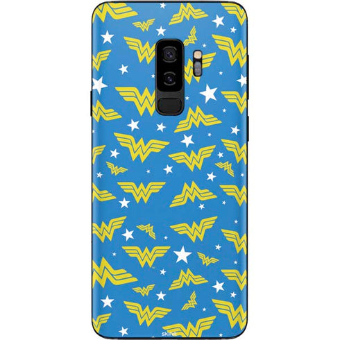 DC Comics Wonder Woman Logo Pattern Galaxy S9 Plus Skin