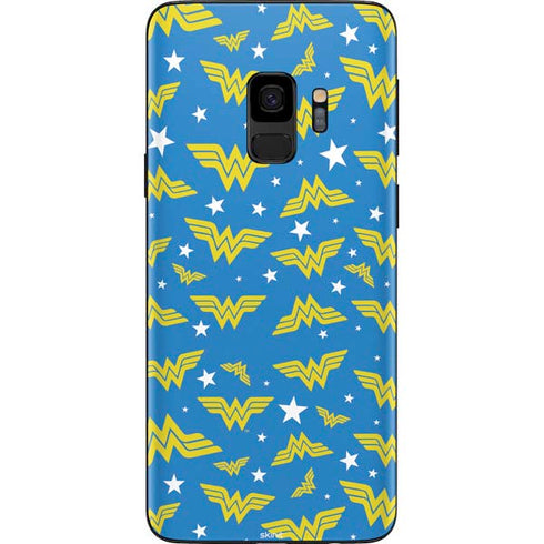 DC Comics Wonder Woman Logo Pattern Galaxy S9 Skin