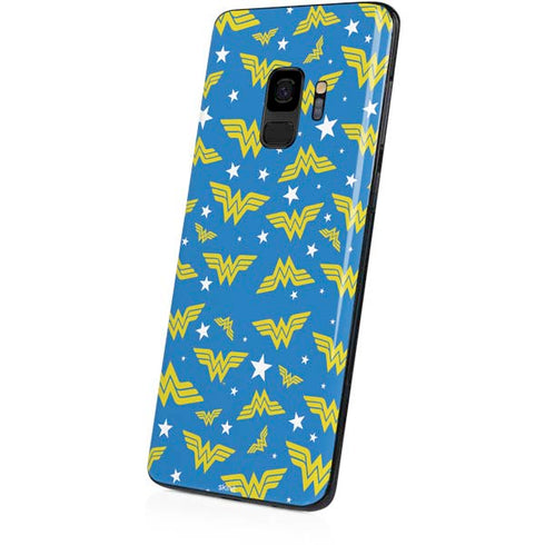 DC Comics Wonder Woman Logo Pattern Galaxy S9 Skin